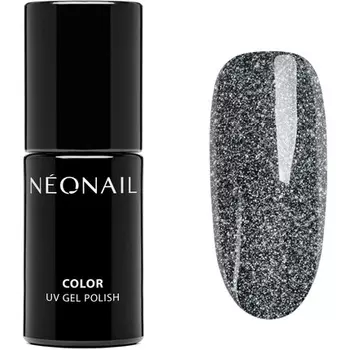Гель-лак NEONAIL Glitter Grey Unstoppable Selflove, 7,2 мл, УФ-светодиод, черный Nonail