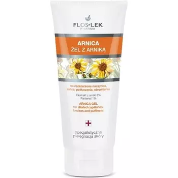 Гель с экстрактом арники от расширения капилляров, покраснений, синяков и отеков 200мл, Floslek Laboratorium
