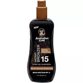 Гель-спрей Spf 15 с мгновенным бронзатором, 237 мл, Australian Gold