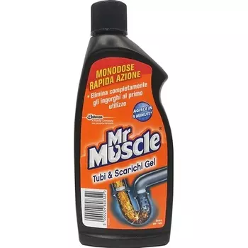 Гель-тюбик и выхлопная трубка Mr. Muscle, 6 шт. по 500 мл, очищаются за 5 минут, Mr.Muscolo
