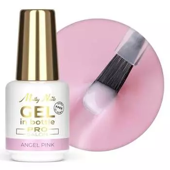 Гель во флаконе с кисточкой Molly Nails Pro Salon Angel Pink HEMA/Di-HEMA Free 15 г