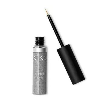 Гелевая подводка для глаз с блестками 02 серебро Kiko Milano Glitter Eyeliner, 4,5 мл