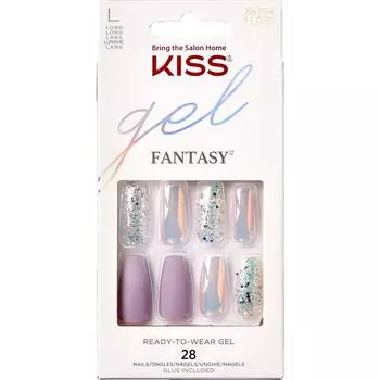 Гелевые ногти Fantasy - Радужные кольца KISS, 28 шт.