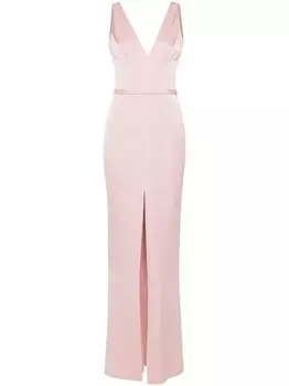 Gemy Maalouf платье макси с V-образным вырезом, розовый