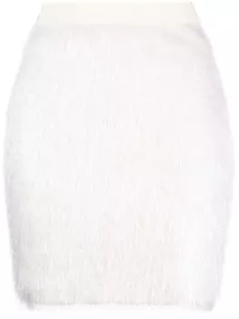 Gemy Maalouf юбка мини из смесовой шерсти, нейтральный цвет