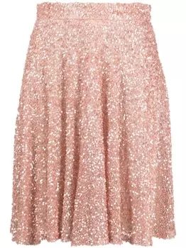 Gemy Maalouf юбка мини с пайетками, розовый