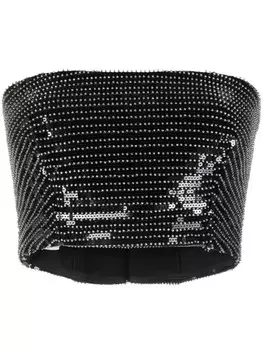 Gemy Maalouf укороченный топ с пайетками, черный