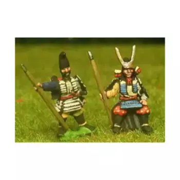 Генерал — Сидит с телохранителем, Ancient Miniatures - Samurai (15mm)