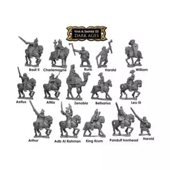 Генералы темных веков, War & Empire - Dark Ages Miniatures - Generals & Miscellaneous (15mm)