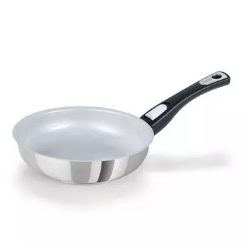 Genius Cerafit Steel Сковорода 20см - керамическая сковорода, пригодная для использования в духовке, с антипригарным покрытием, устойчивым к царапинам