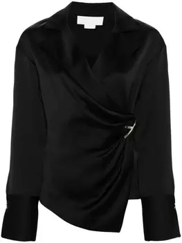 Genny атласная блузка, черный