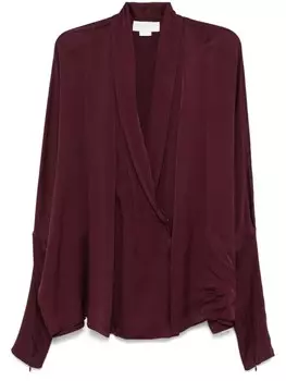 Genny атласная блузка, фиолетовый