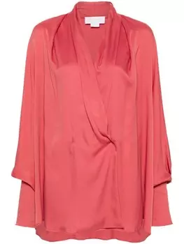 Genny атласная блузка, красный