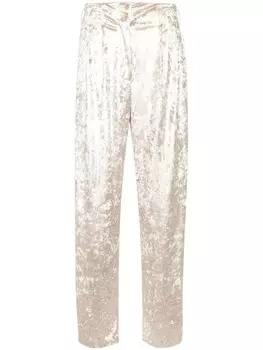 Genny бархатные брюки с голографическим эффектом, золотистый
