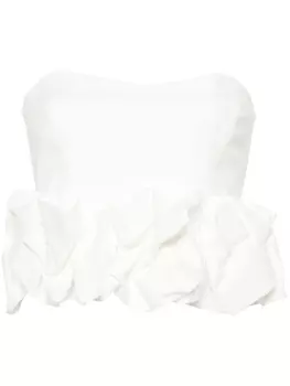 Genny блузка с цветочной аппликацией, белый