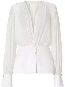 Genny блузка со вставками, белый