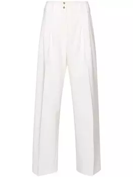 Genny брюки прямого кроя с высокой талией, белый
