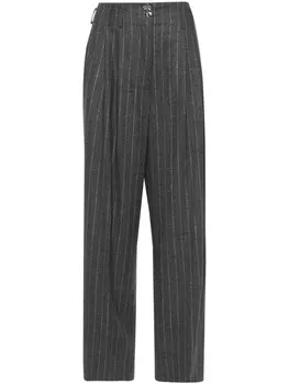 Genny брюки в тонкую полоску, серый
