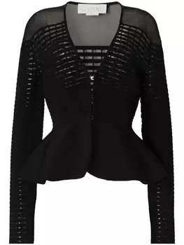 Genny кардиган с баской, черный