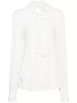 Genny крепдешиновая блузка, белый