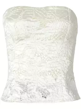 Genny кружевной топ, белый
