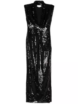 Genny макси-платье с пайетками, черный
