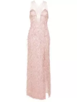 Genny платье из тюля с V-образным вырезом, розовый