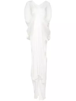 Genny платье-кафтан с драпировкой, белый