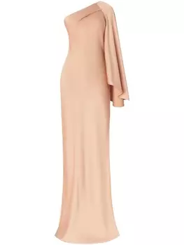 Genny платье макси с кейпом, розовый