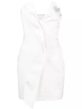 Genny платье мини без бретелей, белый