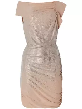 Genny платье мини с кристаллами, нейтральный