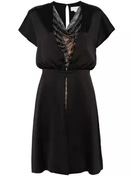 Genny платье мини со стразами, черный