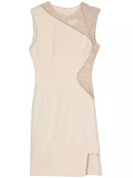 Genny платье мини со вставками, нейтральный цвет