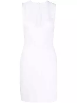 Genny платье строгого кроя без рукавов, белый