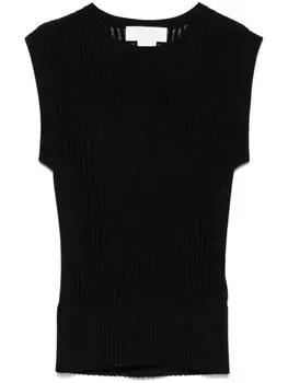 Genny плиссированный топ, черный