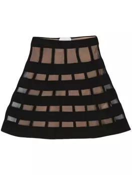 Genny полупрозрачная юбка А-силуэта, черный