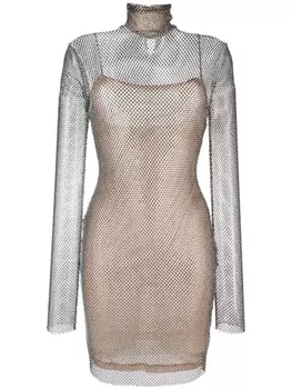 Genny полупрозрачное платье с сетчатыми вставками, черный