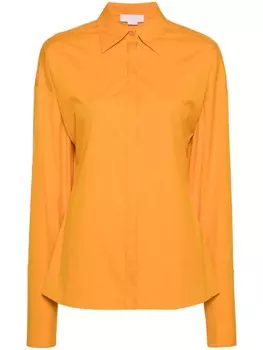 Genny поплиновая рубашка с логотипом, оранжевый