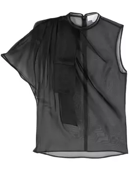 Genny прозрачная блузка, черный