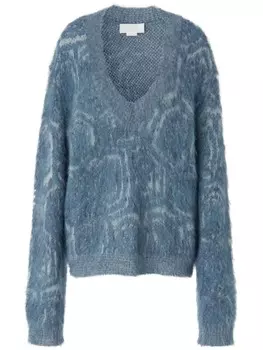 Genny пуловер с рисунком животного, синий