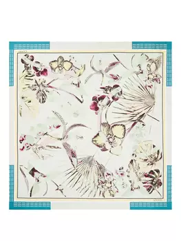 Genny шарф с абстрактным узором, белый