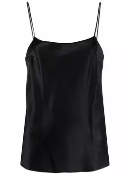 Genny шелковый топ с открытой спиной, черный