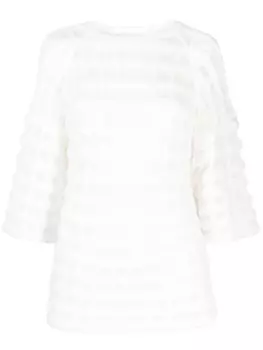 Genny шерстяной топ, белый