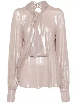 Genny шифоновый топ с драпировкой, розовый