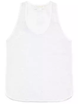 Genny топ из органзы с цветочной вышивкой, белый