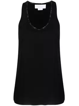 Genny топ с бахромой, черный