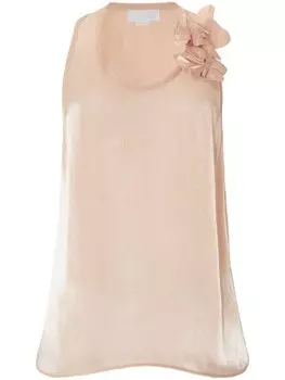 Genny топ с цветочной аппликацией, розовый