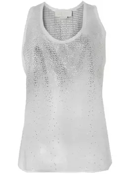 Genny топ с кристаллами, серый