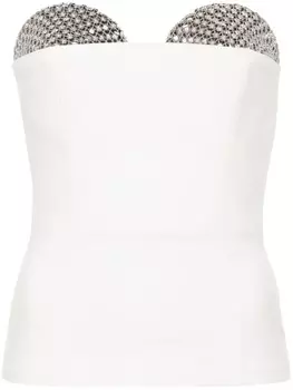 Genny топ со стразами, белый