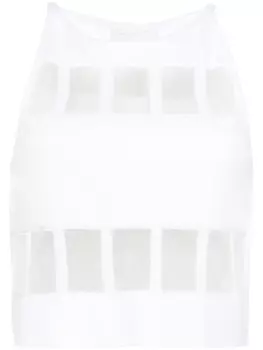 Genny топ в рубчик, белый